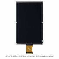Pantalla LCD IPS de 10.1 Pulgadas, 720x1280, Formato Vertical, 1000 Nits, MIPI de 30 Pines, Pantalla Negra por Defecto, Panel de Control HMI Industrial