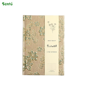 Quaderno/Agenda A5 Elegante ed Ecologico all'Ingrosso, 100 <span class=keywords><strong>Fogli</strong></span>, Rilegatura Termica, Copertina Rigida con Filo Argentato/Oro, Broccato - Product Image 1