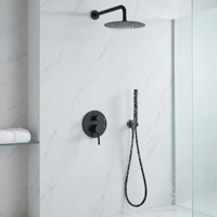 Robinet de douche pour baignoire monotrou élégant en nickel brossé avec cartouche céramique, anti-goutte et anti-fuite pour salle de bain