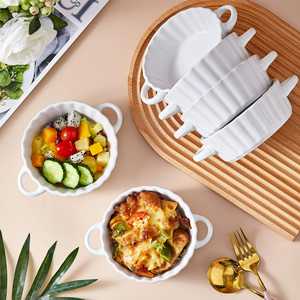 Ensemble de 6 <span class=keywords><strong>mini</strong></span> moules à quiche ronds soufflés en céramique de 10 oz avec poignées, plats de cuisson et casseroles pour pouding, crème brûlée, <span class=keywords><strong>mini</strong></span> plat à tarte - Product Image 2