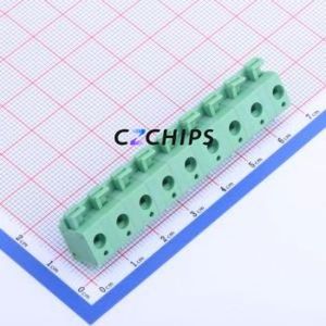 KF236-7.5-9P Spring Terminal Block Through hole Component (THT),P=7.5mm Connector 1x9P 7.5mm Green 9P - Product Image 1