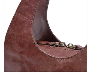Bolso de Mujer Hecho a Mano en Cuero de Alta Calidad de Fábrica, Bolso de Hombro de Piel de Vaca, Logotipo Personalizado - Product Image 5