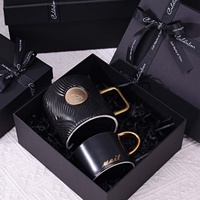 Boîte cadeau en carton noir avec couvercle et plateau, en stock, avec nœud, forme rectangulaire – pour emballage d'écharpes et cadeaux d'anniversaire