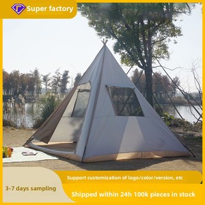 Campeggio all'aperto di lusso tenda piramide indiano Oxford panno con parasole pieghevole baldacchino che accentua lo stile di sonno - Product Image 5