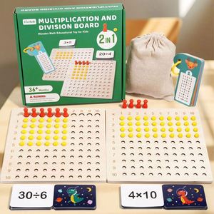 Jouets mathématiques Montessori en bois, planche de comptage avec des piquets numérotés, multiplication, division, pour enfants - Product Image 6