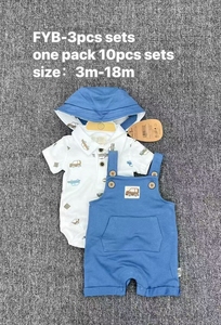 C28xl उच्च गुणवत्ता 3 pccc28xl ने नवजात शिशु के कपड़े फैशन ग्रीष्मकालीन शिशु के कपड़े फैशन गर्मियों में 3-18 मीटर टोपी पैंट बनाई कपास - Product Image 2