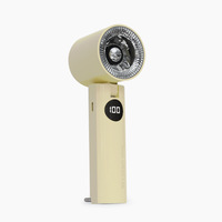 Ventilateur portable intelligent à affichage numérique, moteur sans balais, pliable, à vitesse variable, design pliable, mini ventilateur de luxe léger