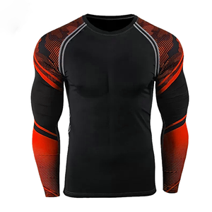 Camiseta de compresión deportiva para hombre, ligera, de secado rápido, transpirable, elástica en cuatro direcciones, de manga larga, transpirable, para hombre. - Product Image 4