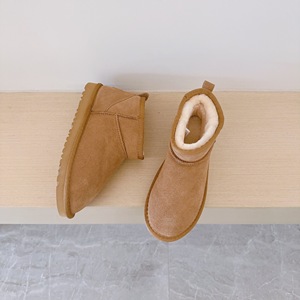 Giày bốt mùa đông cổ điển cao cấp dành cho nữ, chất liệu da lộn, kiểu dáng <span class=keywords><strong>UGG</strong></span>, lót lông cừu, dép len mùa đông, giày nữ mùa đông - Product Image 1