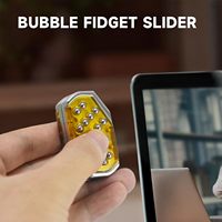 Slider anti-stress en acier inoxydable pour hommes - Jouet de bureau exécutif avec surface à bulles à presser pour soulager le stress (Argent) Fabriqué en Chine