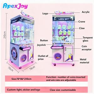 ApexJoy English Space Bear Machine à griffes LED commerciale à monnayeur pour peluches, <span class=keywords><strong>jeu</strong></span> de grue pour centre commercial, garantie 1 an - Product Image 4