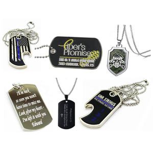 DIY 스틸 목걸이 펜던트 메탈 도그 태그 브랜드 각인 맞춤형 선물 커스텀 로고 애완동물 ID 태그 스털링 실버 도그 태그 - Product Image 3