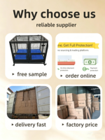 Cages pour chiens empilables en métal soudé durables, tailles S, M, L, XL, XXL, avec ouverture supérieure et plateau coulissant, disponibles en tailles grandes et extra grandes