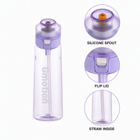 Bouteille à couvercle rebondissant, sans BPA, de qualité alimentaire, étanche, compatible lave-vaisselle, idéale pour le camping et les activités sportives en extérieur
