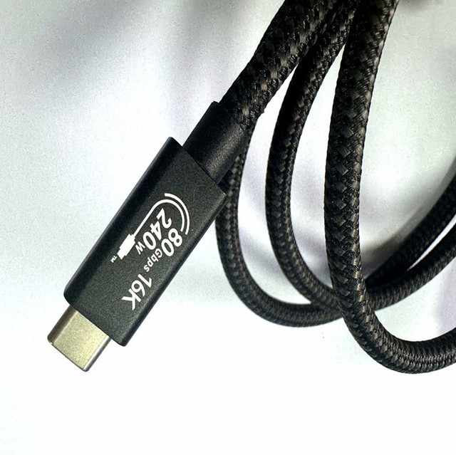 HL USB 5.0 Type-C C 5A Fast Charging Cable Aluminum Nylon Braid PVC Jacket 80Gbps Data Transfer for Android PD Devices Computers