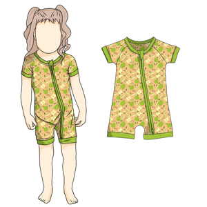 Nieuwste promotieprijs Nieuwe aanwinst Ademend Koel Zomermodel Bamboe Korte Mouwen Rits Rompertje voor Kinderen - Product Image 5