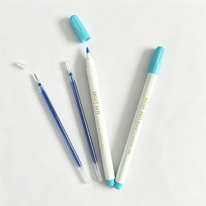 Vendita Diretta dalla Fabbrica Vast Sea: Set di 100 <span class=keywords><strong>Ricariche</strong></span> Cancellabili ad Acqua e 12 Penne Solubili in Acqua per Marcatura su Tessuti e Pelle, Strumento per Cucito - Product Image 2