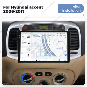DUDUAUTO pour Hyundai <span class=keywords><strong>Accent</strong></span> 2006-2011, système multimédia de voiture <span class=keywords><strong>Android</strong></span> modifié, navigation Bluetooth, Car-play, écran de rétroviseur - Product Image 4