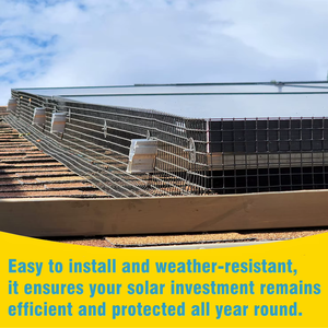 شبكة حماية للألواح الشمسية عالية الجودة من الشركة المصنعة، مطلية بالبلاستيك الأسود، مقاس 8 بوصات × 100 قدم، للحماية من الطيور - Product Image 5