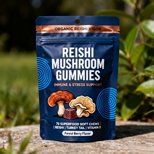 OEM ช่วยเพิ่มสุขภาพของลำไส้และให้การเสริมสารอาหาร, หมากฝรั่งเห็ดอาหารเสริม - Product Image 1