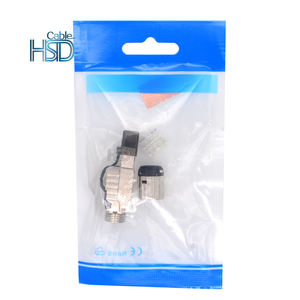 Connecteur blindé RJ45 Cat8 sans outil pour terminaison sur site, prise modulaire mâle Ethernet pour câbles Cat8 - Product Image 6