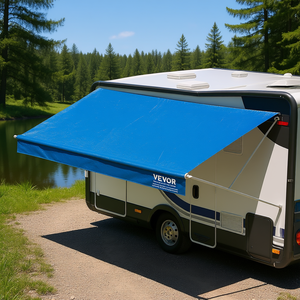 Lona de PVC Azul Resistente de 16oz para Toldo de RV, 12'2" de Largo x 13' de Ancho, Impermeable, con Protección UV, para Exteriores, para Remolques - Product Image 2