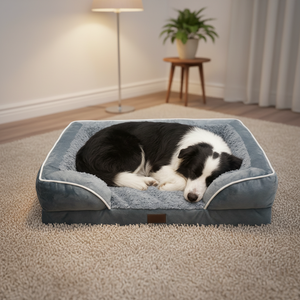 Luxuriöses, Super Weiches und Bequemes Winter-Tierbett mit Abnehmbarem Samtbezug – Rutschfestes Orthopädisches Hundekissen und Katzensofa - Product Image 1