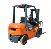Vente à prix réduit de chariot élévateur diesel japonais de 3 tonnes, mât à 3 sections avec une hauteur de levage de 4,5 mètres, haute qualité et abordable