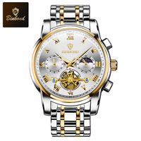 Jam Tangan Pria Binbond B780 780 Bisnis Kasual Quartz Tali Baja Tahan Karat Jarum Bercahaya Tahan Air Arloji Mewah Pria