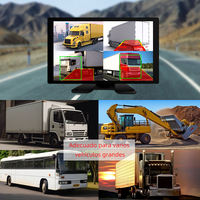 Sistema de Monitoreo con Pantalla Táctil LCD de 10.1 Pulgadas y 4 Canales para Camiones, Sistema de Cámara BSD con Grabador de Conducción de 360 Grados y 1080P para Autobuses y Camiones