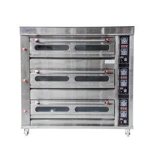 Oven Manufacturer Commercial 3 deck 9 trays Oven Gas Bakery Oven Prices for sale