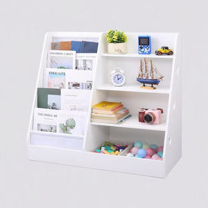 Estantería de madera de 4 niveles para niños, estantería de eslinga, estante de almacenamiento para bebés, organizador de libros para niños, exhibición de libros frontal para niños pequeños - Product Image 4