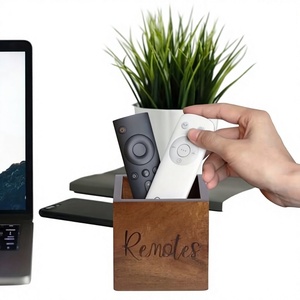 Boîte de rangement pour télécommande en bois à 5 niveaux détachable avec un design moderne pour le salon, la table de canapé - Product Image 3