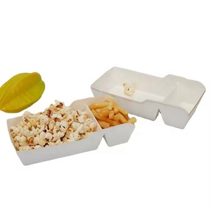 Tùy biến hình chữ nhật thuyền khay giấy kraft khay thức ăn cho khoai tây chiên takeout với in container - Product Image 2