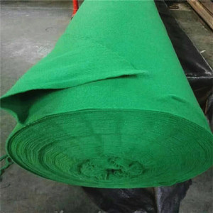 Géotextile en polyester <span class=keywords><strong>vert</strong></span>, vente directe d'usine du Shandong, anti-poussière, rétention d'humidité, fibre longue pour l'ingénierie routière - Product Image 1