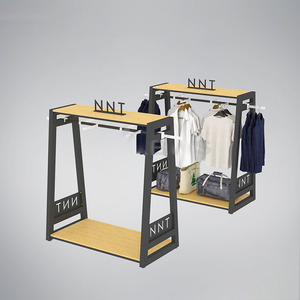 Estante Metálico Personalizado Mingtang para Ropa, Soporte Moderno Tipo Isla para Tiendas de Camisetas, Exhibidor de Ropa para Boutiques y Comercios Minoristas - Product Image 5