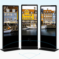 Signalisation numérique intérieure OEM de 43 pouces système Android/PC écran LCD tactile capacitif 43 pouces panneau debout au sol ascenseur orientation