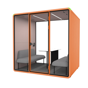 Cabine de réunion acoustique moderne et mobile pour 4 personnes, isolation phonique, pour l'extérieur - Product Image 2