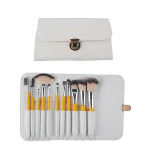 Cosmetics Wholesale 11pcs Makeup Brushes Sale Custom Makeup Brush 11pcs Cheap Brush Sets With White Bag