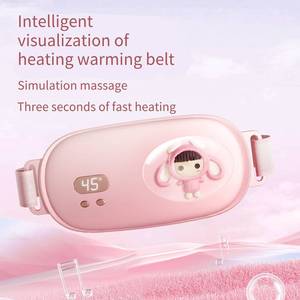 Bantalan pemanas menstruasi tanpa kabel, sabuk pembungkus pinggang wanita, pemijat menstruasi cepat panas dengan tampilan Digital portabel - Product Image 5