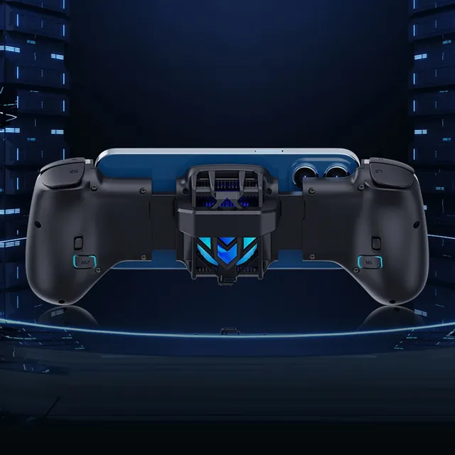 2 in 1 Wireless Mobile Gaming Controller Type C Cooling Phone Game Controller Dual Joystick for Phone Switch PC