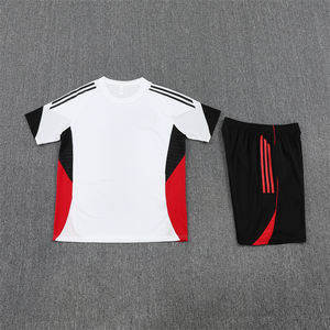 Uniformes de Fútbol de Verano, Conjunto de Entrenamiento de Manga Corta, Jersey 25/26 Manchester, Transpirable, de Poliéster, Secado Rápido, Cuello Redondo, Unisex - Product Image 5