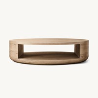 Table basse ronde Bora en chêne noueux européen moderne, fabriquée à la main, design contemporain aux courbes sculpturales pour le mobilier de salon