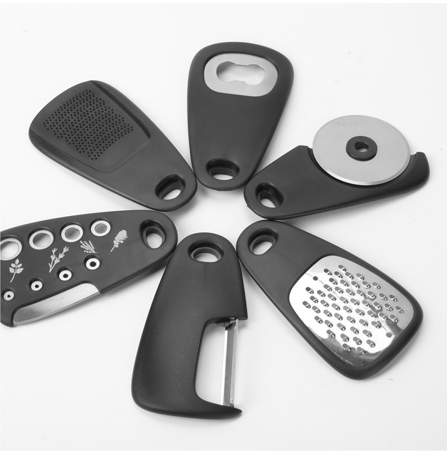 Hot Selling Custom 6-in-1 Set of Small Kitchen Gadgets Stainless Steel Smart Tools and Accessories in Package Box