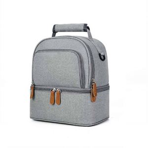 Large Capacity Portable Lunch Bag, Hot Picnic School Food Lunch Bag, Insulation <b>Material</b>, Fresh <b>Cooler</b>, Handbag With Lunch Bag - Product Image 1