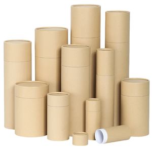 Emballage en tube de papier kraft personnalisé de 30 ml, 50 ml, 100 ml, estampage, matériaux recyclés pour parfum, huile essentielle, soin de la peau - Luxe - Product Image 1