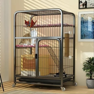 Home Indoor Cat Cage Extra-<b>Large</b> Spacious Cat Villa with Integrated Litter <b>Box</b> Cat Castle Cat Cage and Cat Climbing House - Product Image 4
