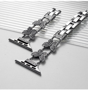 <span class=keywords><strong>Bracelet</strong></span> de montre pour femme Souljewel, style bijou, compatible avec <span class=keywords><strong>Apple</strong></span> <span class=keywords><strong>Watch</strong></span>, motif papillon - Product Image 3