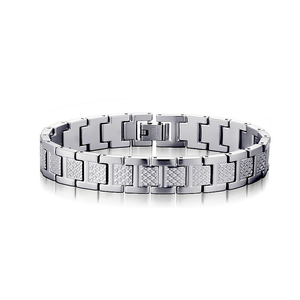 Cinturino per Orologio da <span class=keywords><strong>Uomo</strong></span> in <span class=keywords><strong>Acciaio</strong></span> <span class=keywords><strong>Inossidabile</strong></span>, Stile Coccodrillo, 12mm di Larghezza, Argento e Nero, Placcato Oro 18k, Bracciale Magnetico - Product Image 1