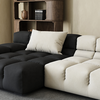 Ensemble de canapés de salon en velours minimaliste de luxe italien Zayshine, modulaire, 3 à 4 places, combinaison libre, villa, appartement, canapé d'angle
